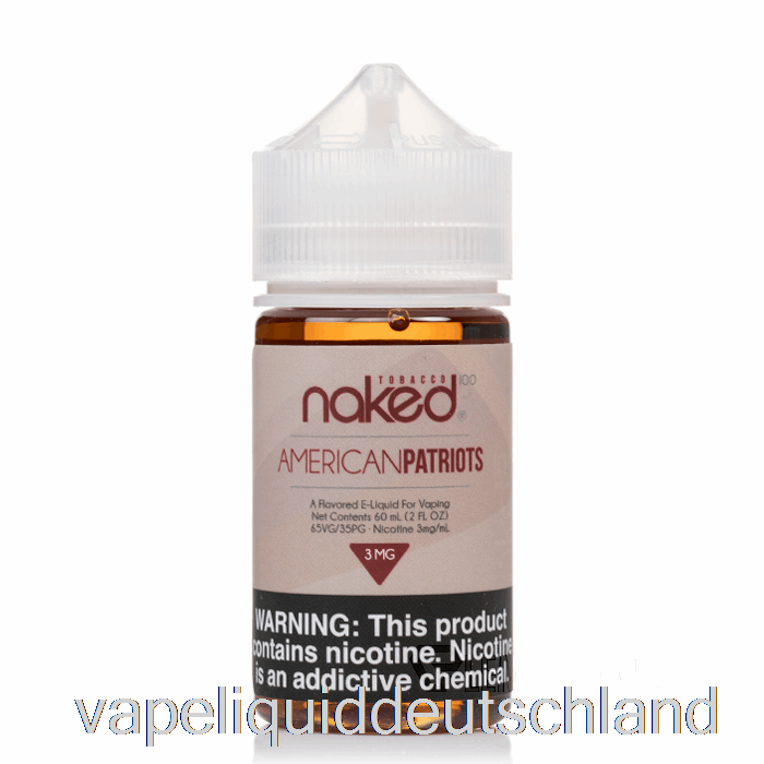Amerikanische Patrioten – Naked 100 Tabak – 60 Ml 3 Mg Vape-Flüssigkeit